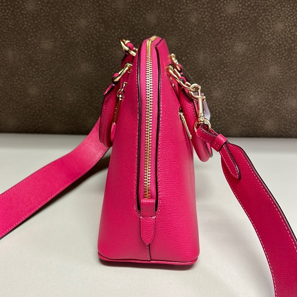 🔥🔥🔥NWT Coach Katy Pink Thick Strap Satchel Bag - Picture 4 of 12